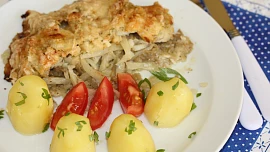 Rybí filé s celerem a jablky