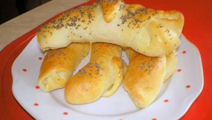Sladké povidlové rohlíky, Plněné sladké rohlíčky džemem a povidli