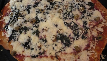 Špenátová pizza