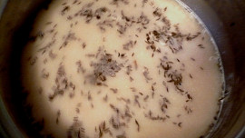 Drožďová polévka s jarní cibulkou a bylinkami