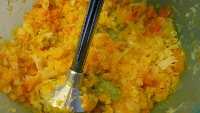 Mleté s kapustou a mrkví (dietní úprava-viz POZN.), mix zeleniny