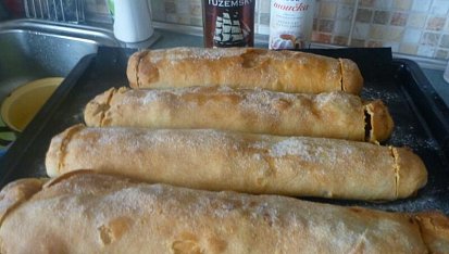 Strakonické "štrúdle", po vytažení z trouby