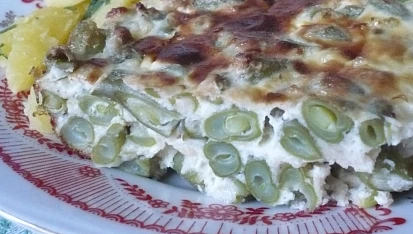 Zapečené fazolky se strouhankou
