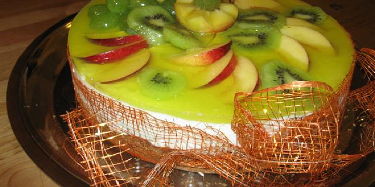 ovocný želé dort