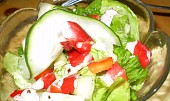 Jednoduchý salát  s ředkvičkami a okurkou