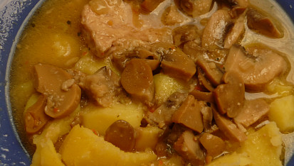"Roštěná" omáčka, Roštěná