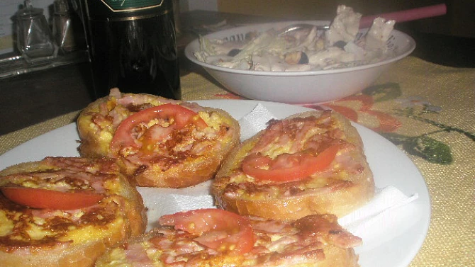 Toastíky obalované v šunce a sýru-rychlá večeře