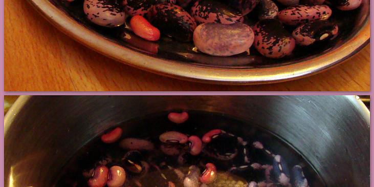 Čerstvé fazole + před vařením