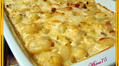 Gnocchi zapečené se smetanou, pórkem a anglickou slaninou (Mé gnocchi)