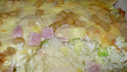 Květák zapečený se šunkou, Květák zapečený se šunkou