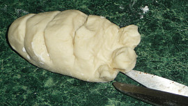 Borové šišky (slané bulky - postup)