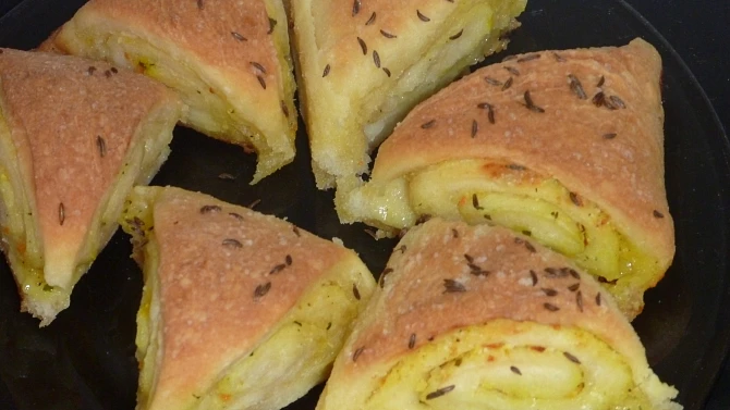 Česnekové trojúhelníčky