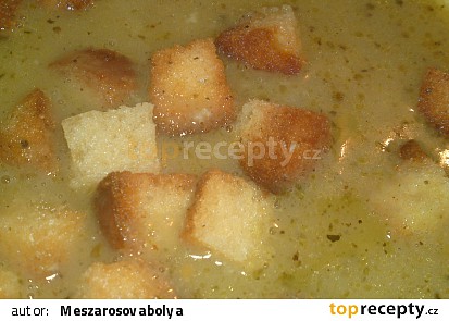 Chlebová polévka s cibulí a s česnekem