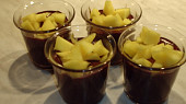 Čokoládové kelímky s mangem v parním hrnci, přidáme na kostičky pokrájené mango