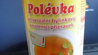 Pórková polévka s česnekem, tohle jsem dala místo kostky