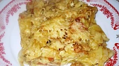 Zapečené těstoviny s rajčatovo žampionovou omáčkou