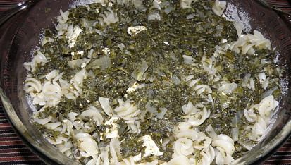 Zapečené těstoviny se špenátem a tofu