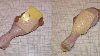 Kuřecí špalíčky v listovém těstě  "Mumie", krok 3