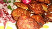 Kuřecí střapačky v bramborákovém těstě