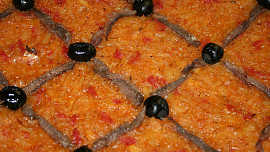 Provensálský cibulový koláč Pissaladiere