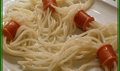 Špagetové vlasatice s přelivem