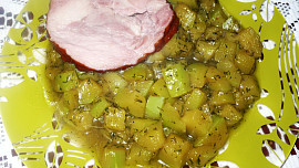 Uzené s dýněmi na zázvoru