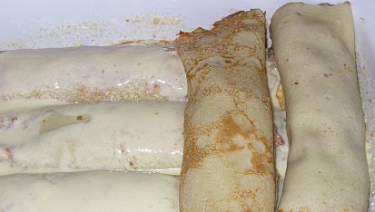 Zapečené palačinky s tvarohem a Nutellou