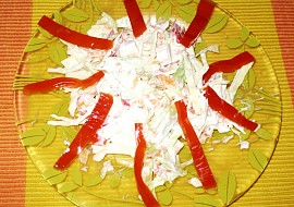 Jablkovo "krabový" coleslaw