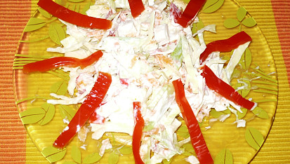 Jablkovo "krabový" coleslaw