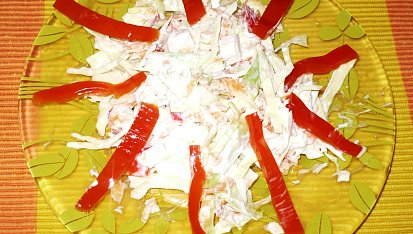 Jablkovo "krabový" coleslaw