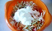 Jablkovo "krabový" coleslaw