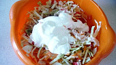 Jablkovo "krabový" coleslaw