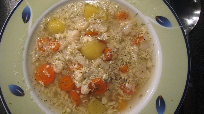 Květáková polévka podle Jitky