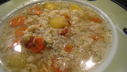 Květáková polévka podle Jitky