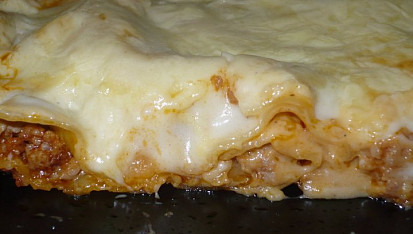 Lasagne zapečené s masem