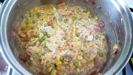 Placky plněné zeleninovou směsí