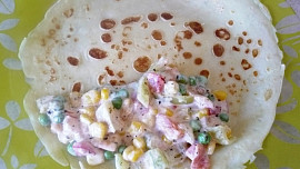 Placky plněné zeleninovou směsí