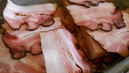 Rybí filé na  anglické slanině