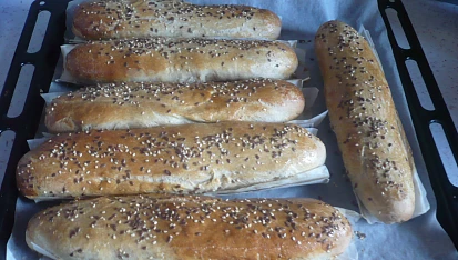 Bramborákové celozrnné bagety