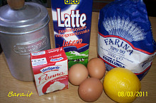 Ingredienty potrebne v priprave kremu chantilly