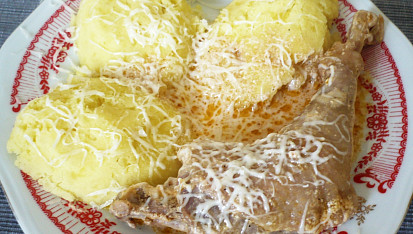 Dušené kuřecí na smetaně a sýru