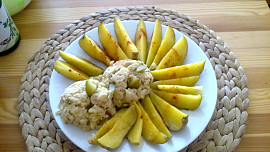 Květákový mozeček  se slaninou a s hlívou ústričnou