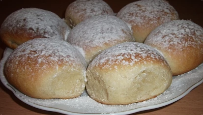Kynuté povidlové buchty (bezvaječné), Kysnute lekvarove buchty (bezvajecne)