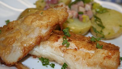 Platýs v křenovo-hořčicové krustě