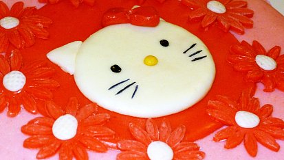 Růžový dort Hallo Kitty
