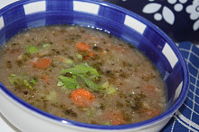 Škvarkovo-chlebová polévka