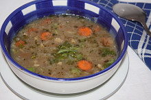 Škvarkovo-chlebová polévka