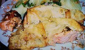 Vypečený losos s koprem a uzeným sýrem (Vypečený losos s koprem a uzeným sýrem)