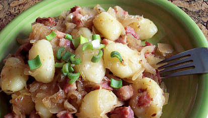 Gnocchi po česku - se zelím a slaninou