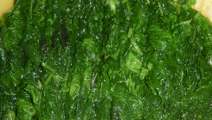Kopřivová polévka, posekané